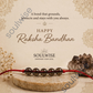 Smoky Quartz 5 Beads Rakhi – Natural Crystal Rakhi for Grounding, Protection, Emotional Balance & Positive Energy