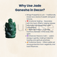 Jade Crystal Ganesha 1",Healing Crystal for Prosperity, Wisdom, Luck, Success,