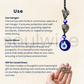 Natural Peru Pyrite Cluster Hanger with Evil Beads and Evil Eye Charm - Energy-Boosting Crystal for Wealth and Protection from Negative Energy - Home, Office, Car Hanger for Good Luck