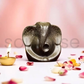Lord Ganesha Pyrite Idol, Natural Stone Figurine, Black Grey Crystal Formation.