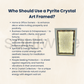 Soulwise Pyrite Crystal Art Framed with USB Light – Wealth & Prosperity Table and Wall Decor |