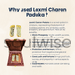Soulwise Diwali Special Laxmi Charan Paduka | Silver & Gold-Plated Divine Footprints for Wealth & Prosperity | Auspicious Puja Decor for Home, Mandir & Gift.