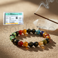 7 Chakra Crystal Bracelet, Om Mani Symbol, 8 mm Natural Gemstone Beads, Energy Healing, Meditation, Yoga Jewelry