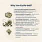 Soulwise Natural Pyrite Crystal Sphere – Golden Energy Stone for Prosperity, Positive Vibes & Home Decor.