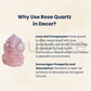 Soulwise Rose Quartz Ganesha 13cm Tall, Healing Crystal for Love, Compassion, Abundance and Positivity, Housewarming Gift Decor