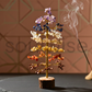 Seven Chakra Money Tree Bonsai – 15” Multicolor Healing Gemstone Tree with Golden Wire