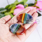 Seven Chakra Worry Stone – Natural Healing Crystal for Chakra Balancing, Stress Relief, Meditation, and Positive Energy