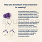 Amethyst Gemstone Tree Ornaments – Set of 2 | Crystal Healing Décor for Home, Office & Gifting