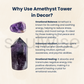 Soulwise Chevron Amethyst Tower – 380g Freeform Natural Crystal Point