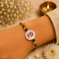 Money Magnet Libra Rakhi – Green Jade, Citrine, Pyrite & Mother of Pearl Zodiac Rakhi for Prosperity, Balance & Positive Energy