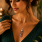 Natural Multi Fluorite Pencil Pendant – Healing Crystal Necklace for Chakra Balancing, Clarity, Creativity & Positive Energy