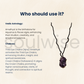Handmade Amethyst Tumble Stone Necklace – Natural Healing Crystal Wrapped in Black Thread Cord – Unisex