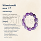 Soulwise Natural Amethyst Tumble bracelet for good relationship, happiness, health, and wealth, healing Crystal for Peace, Chakra Healing, and balancing