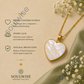 Mother of Pearl Heart Pendant with Chain – Natural Heart-Shaped Shell Necklace for Love, Harmony & Elegant Everyday Wear