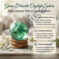 Green Fluorite Crystal Sphere (50–55mm) with Wooden Stand – Natural Healing Stone for Meditation, Chakra Balance, Focus & Home Décor