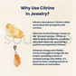 Raw Citrine Pendant – Natural Golden Quartz Crystal Necklace for Positivity, Abundance, and Healing Energy