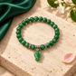 Green Aventurine Bracelet with Angel Charm – Natural Crystal Beads for Luck, Prosperity & Healing – Stretch Bracelet for Women & Men – Spiritual Gift Jewelry