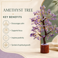 Soulwise Amethyst Crystal Tree for Positive Energy – 8-10 Inch Handcrafted Gemstone Bonsai Tree for Healing, Vastu, Home Decor, Meditation & Gifts