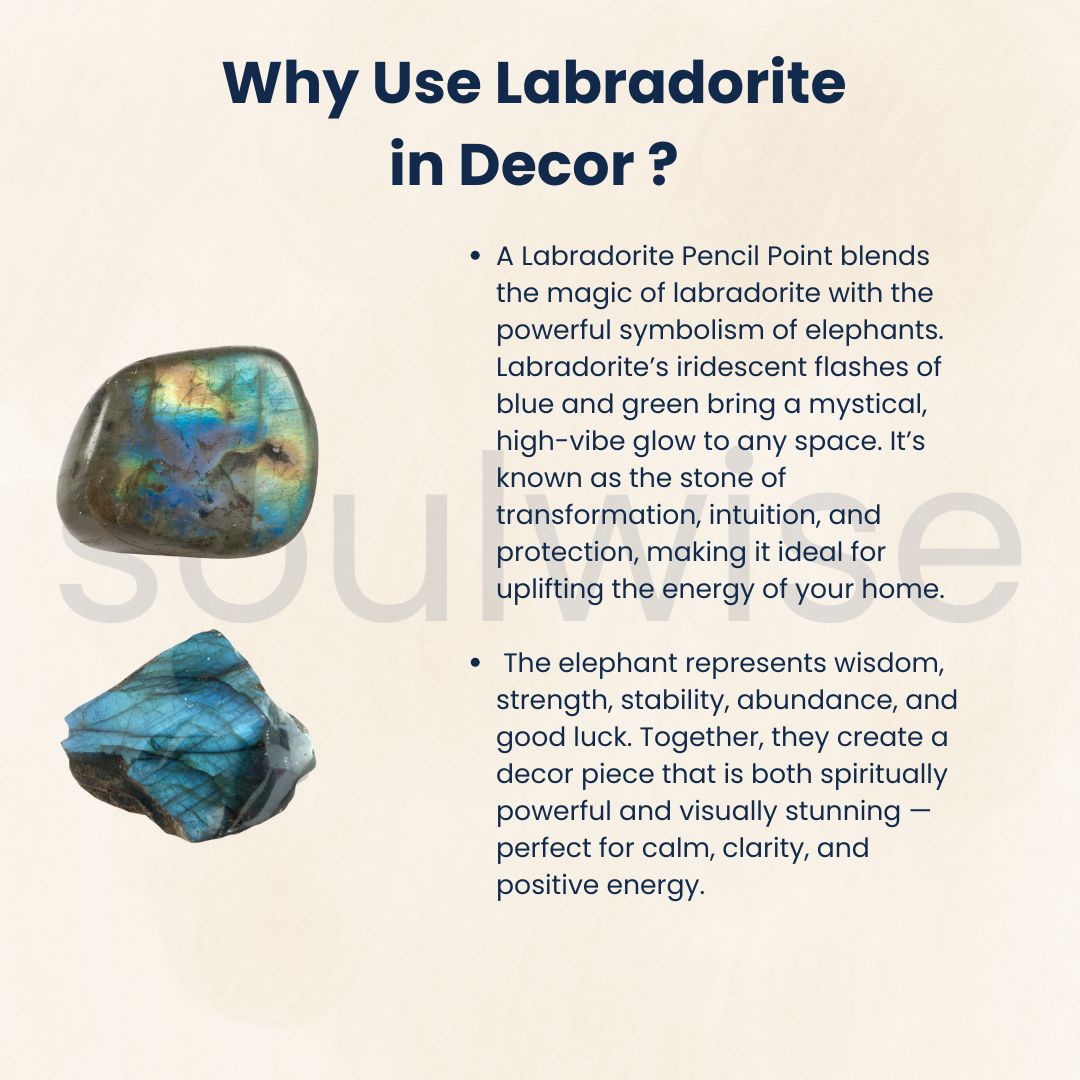 Labradorite Freeform Crystal – Polished Natural Gemstone Decor with Blue Flash for Protection, Intuition & Healing Energy (518G).