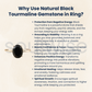 Natural Black Tourmaline Gemstone Ring – Protection,Grounding, Negative Energy & Protection