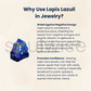 Natural Lapis Lazuli Bracelet 8mm Beads for Men & Women – Crystal for Wisdom, Confidence & Throat Chakra Healing