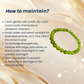 Enchanting Krystals Natural Peridot Gemstone Bracelet for Relationship Healing and Emotional Balance, 8mm, Unisex