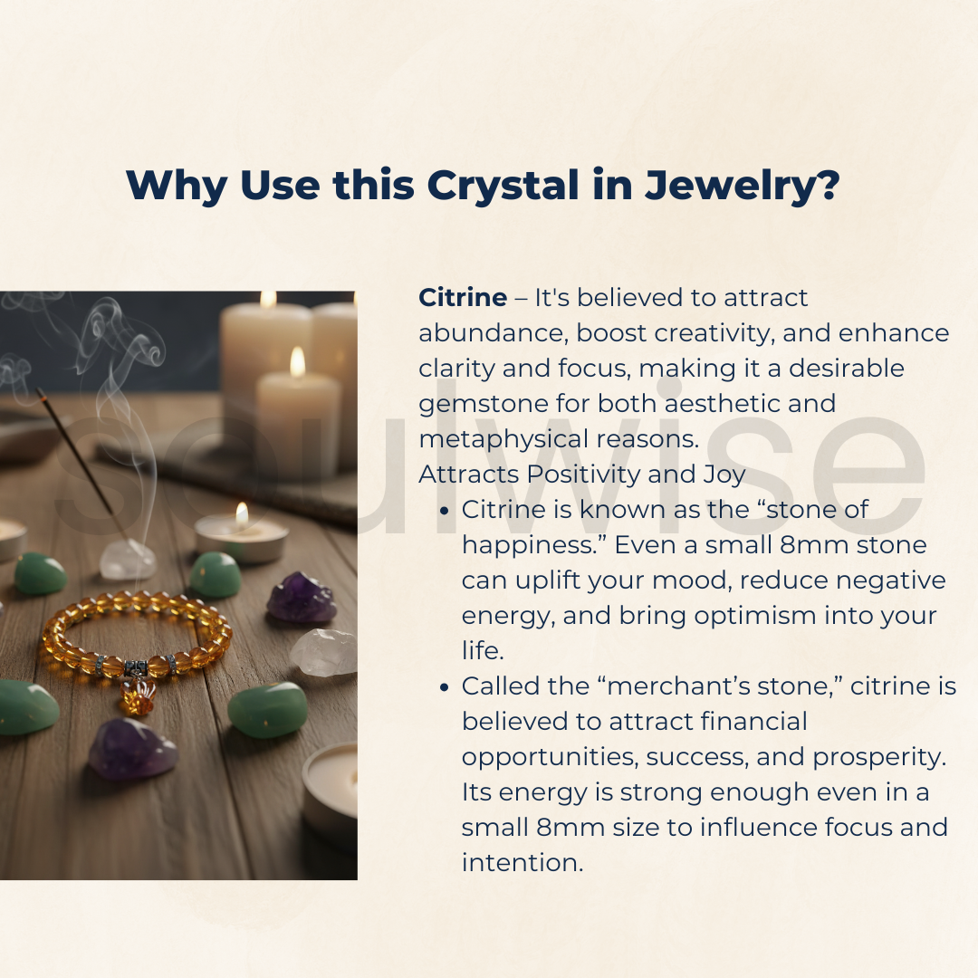 Citrine Bracelet with Angel Charm – Energy Healing Crystal Jewelry for Positivity & Protection