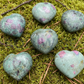 Ruby Fuchsite Healing Crystal Heart-Shape Decor for Love and Relationships, Balance, and Harmony, Valentine Gift Housewarming (Ruby Fuchsite)