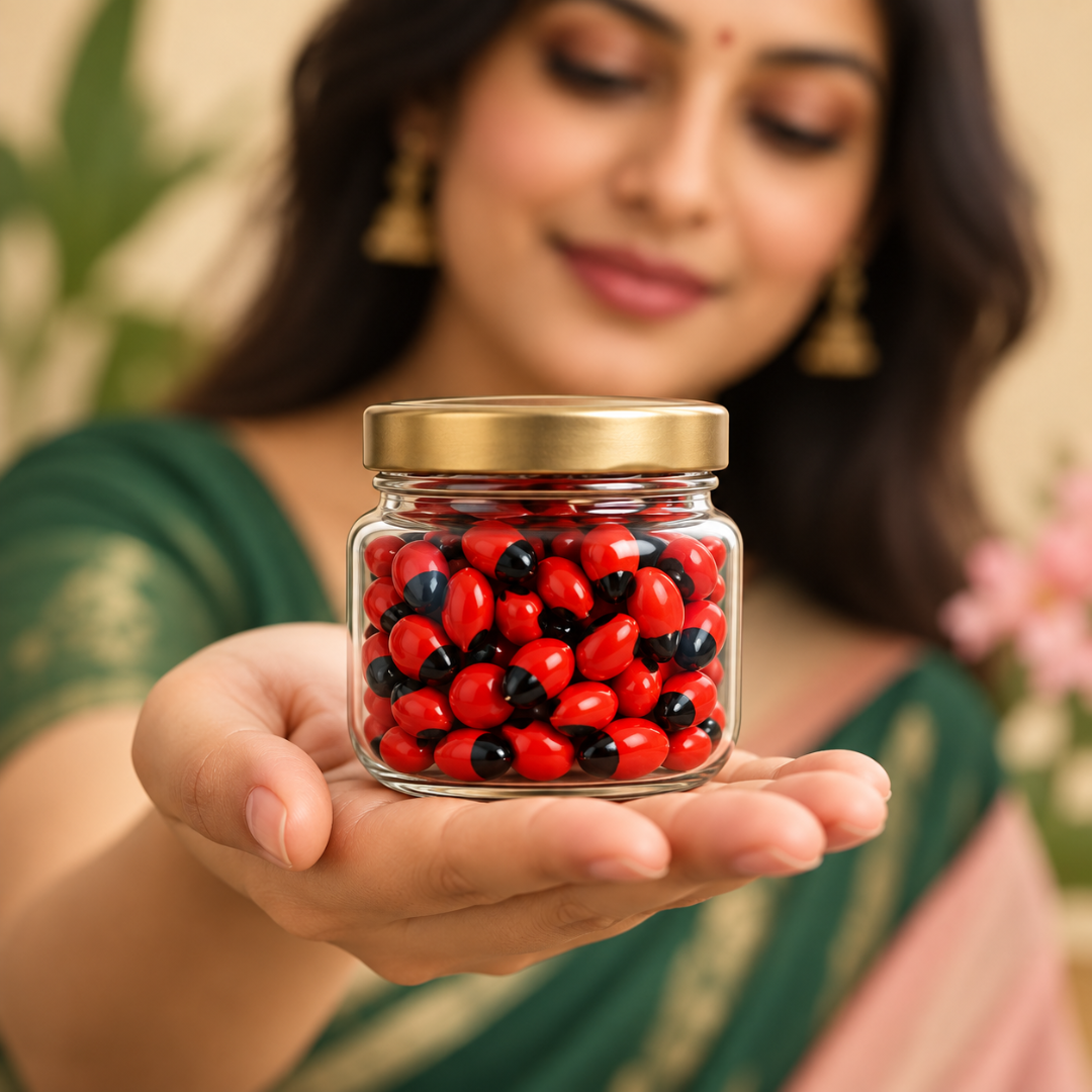 गुंजम/चिमरी लाल माला 108 मनके