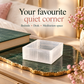 Selenite Square Charging Bowl – Crystal Holder for Gemstone Jewellery, Tumbled Stones & Spiritual Décor