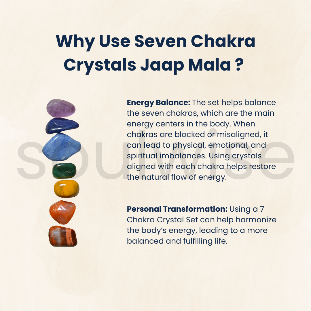 7 Chakra Crystal Jaap Mala Necklace