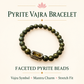 Pyrite Bracelet with Vajra Charm – Metallic Shine Crystal Jewellery for Men, Women & Meaningful Gifting