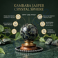 Kambaba Jasper Crystal Sphere – Natural Healing Crystal Ball for Grounding, Emotional Healing & Protection | Polished Gemstone Sphere for Meditation, Reiki & Home Décor