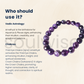 Amethyst Bracelet Faceted Beads 10mm, healing crystal reduce stress, promote peace