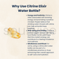 Citrine Crystal Elixir Water Bottle – 500 ml,Natural Healing Crystal-Infused Glass Bottle.