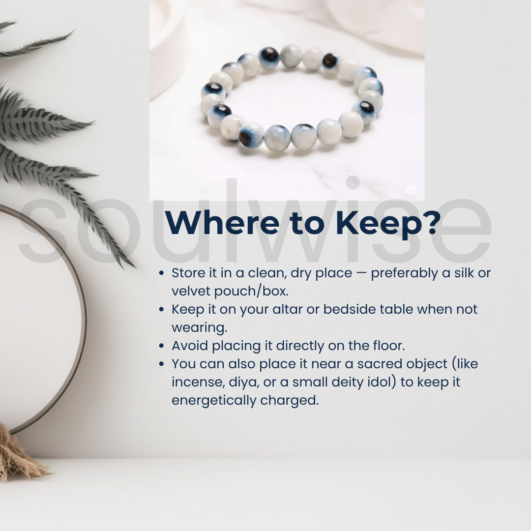 Original Aragonite Evil Eye Bracelet – 10mm Natural Crystal Beads for Protection & Grounding