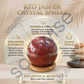 Red Jasper Crystal Sphere (50–55mm) with Wooden Stand – Natural Healing Crystal Ball for Reiki, Meditation, Chakra Balancing & Home Décor