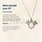 Soulwise Rose Quartz Crystal Bat symbol Pendant Necklace for Protection, Good Luck, healthy relationships and family growth, Unisex Gift