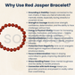Red Jasper Bracelet 8mm – Natural Healing Crystal Beads for Stability, Courage & Emotional Balance | Grounding Stone | Unisex