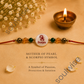 Money Magnet Scorpio Rakhi – Green Jade, Citrine, Pyrite & Mother of Pearl Zodiac Rakhi for Prosperity, Strength & Positive Energy