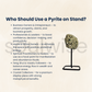 Soulwise Natural Pyrite on Metal Stand – 3" Golden Healing Crystal for Energy Balancing, Motivation & Table Décor