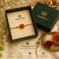 Rough Carnelian Rakhi Cum Bracelet – Natural Crystal Rakhi Bracelet for Courage, Confidence, Motivation & Positive Energy