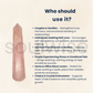 Soulwise AuraGuardian Rose Quartz Energy Wand – 100-150g for Healing, Aura Cleansing & Chakra Activation