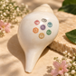 Seven Chakra Shankh – Chakra-Themed Decorative Conch for Home Mandir, Meditation Space & Spiritual Gifting
