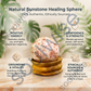 Sunstone Crystal Sphere (50–55mm) with Wooden Stand – Natural Healing Crystal Ball for Meditation, Reiki, Chakra Balancing & Home Décor