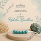 Turquoise 5 Beads Rakhi – Natural Crystal Rakhi for Protection, Communication, Positivity & Good Fortune