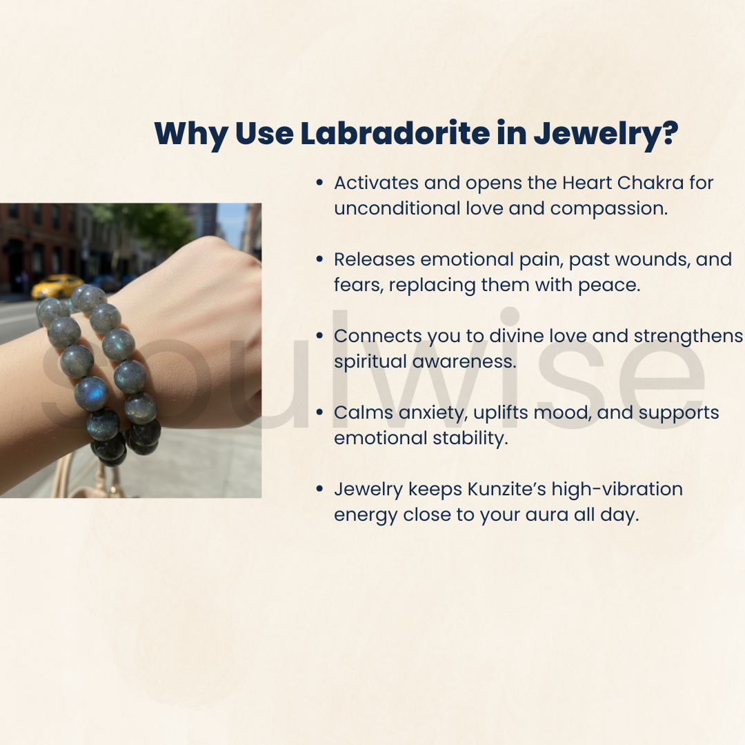 Labradorite 10mm bracelet for good relationship, happiness, health, and wealth.