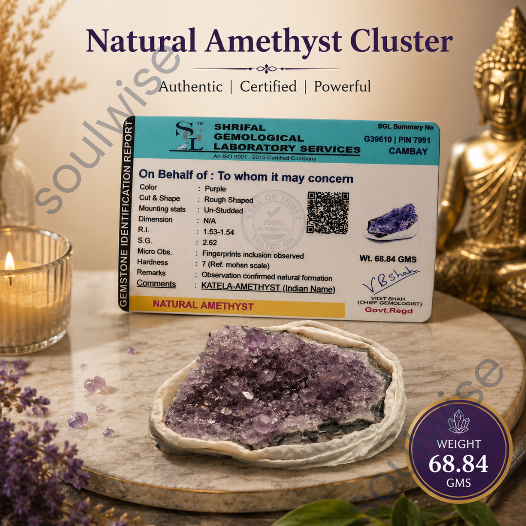 Natural Uruguay Amethyst Cluster Raw Geode Stone – Authentic Purple Crystal for Home Decor, Meditation & Positive Energy