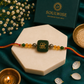 Money Magnet Rakhi with Zibu Symbol – Green Jade, Citrine & Pyrite Prosperity Rakhi for Abundance, Success & Positive Energy
