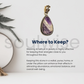 Raw Chevron Amethyst Teardrop Pendant – Natural Rough-Cut Purple & White Quartz Crystal Necklace Charm